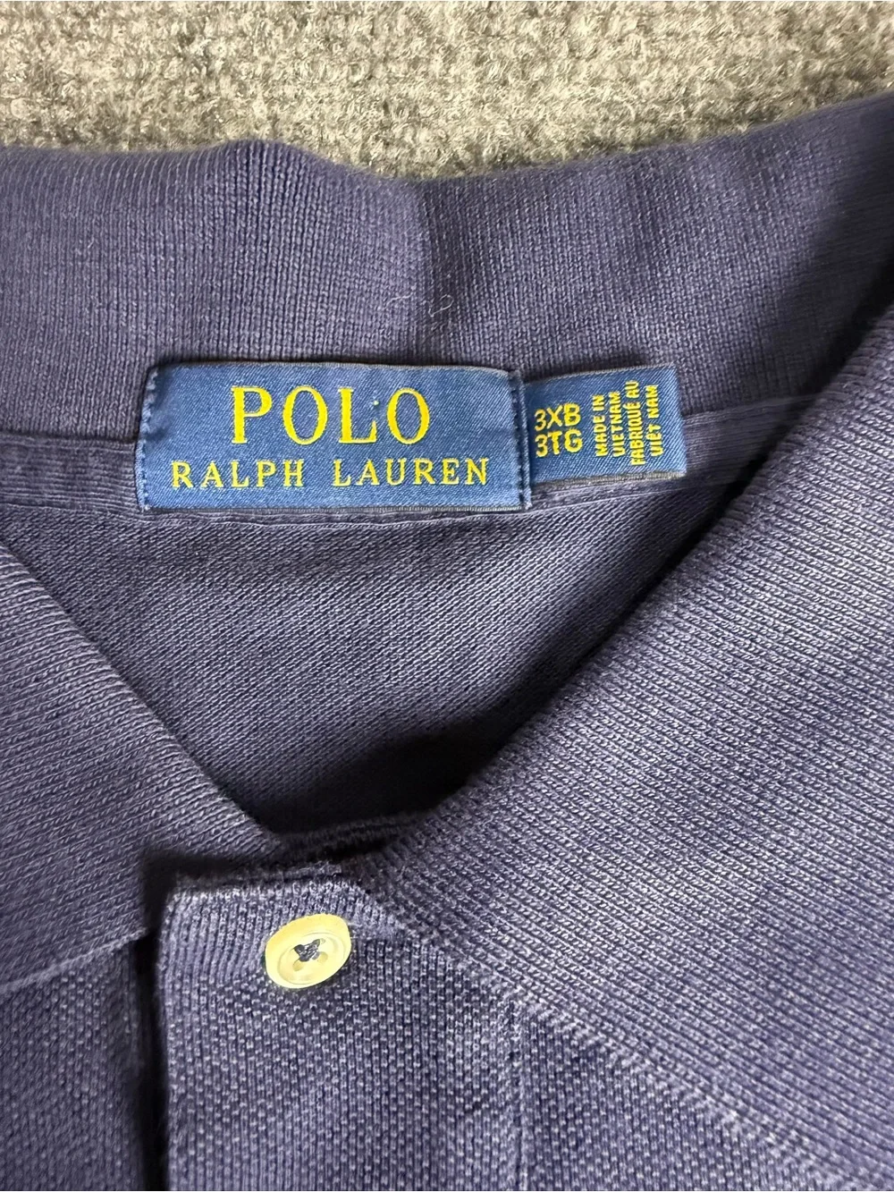 Polo Ralph Lauren Men 3XB Navy Blue Short sleeve classic Polo Nwt